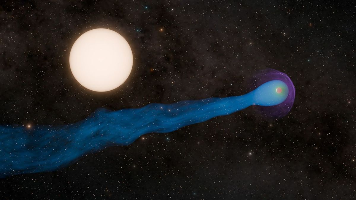 Nearby exoplanet has grown a tail 44 times longer than Earth — and it's acting